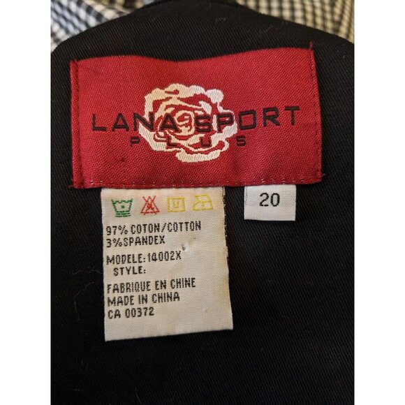 Vintage Lana Sport Plus Size 20 Blazer Jacket Womens Full Zip Pockets Cotton - Picture 5 of 5